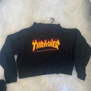 Cropped Thrasher Hoodie